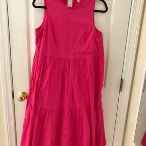 J Crew tiered poplin midi dress size 6